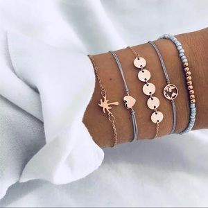 3/$30 🤍 Round Stone Tassel Bracelet set